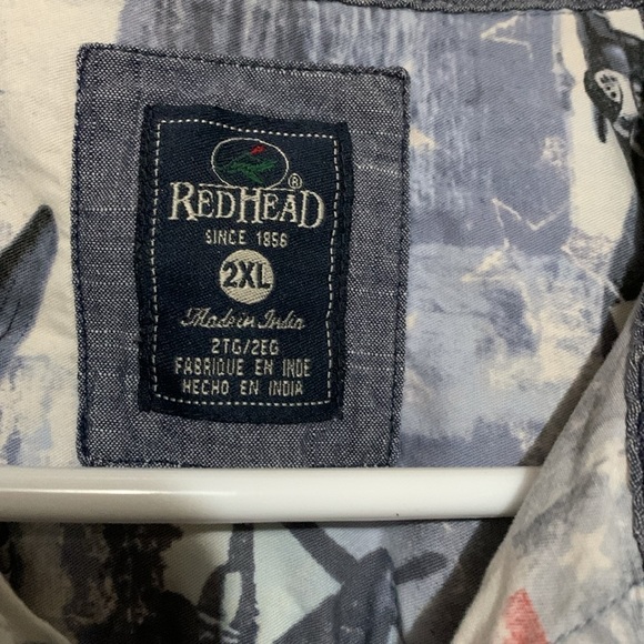 Redhead American flag military button down men’s shirt size 2xl - Picture 4 of 7